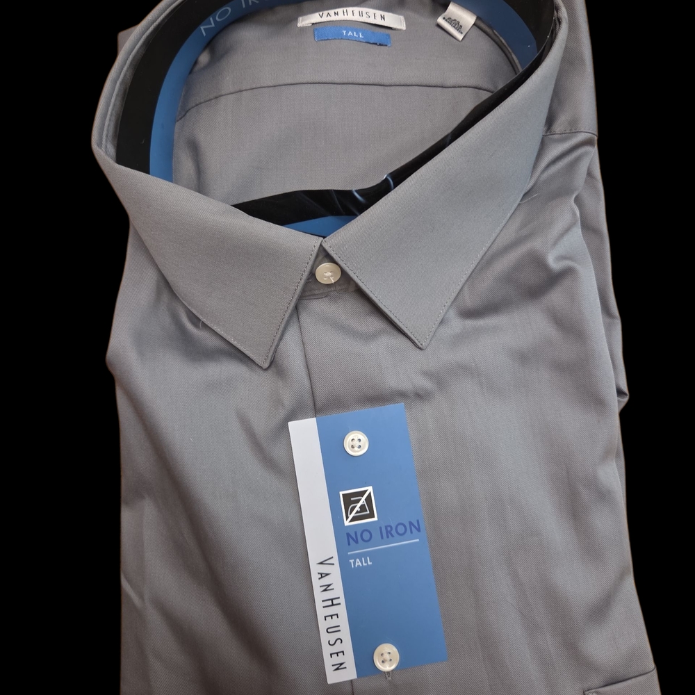 Men's Van Heusen Long Sleeve Button Down Dress Shirt Size 20/35/36 Tall - Picture 3 of 4